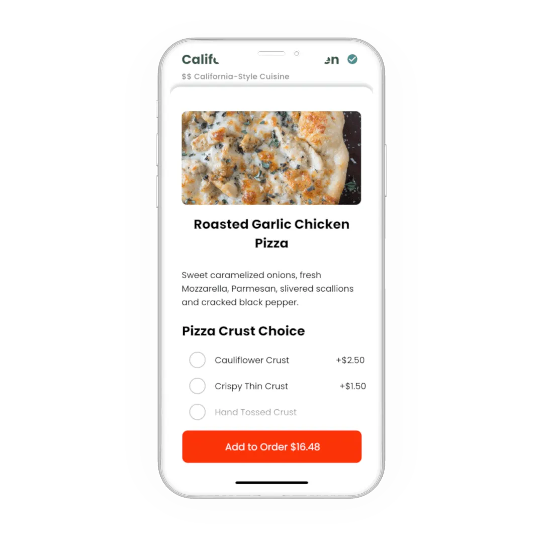 Ordering Specific Item