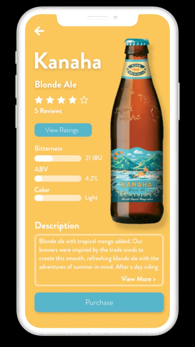 Viewing a beer and its description