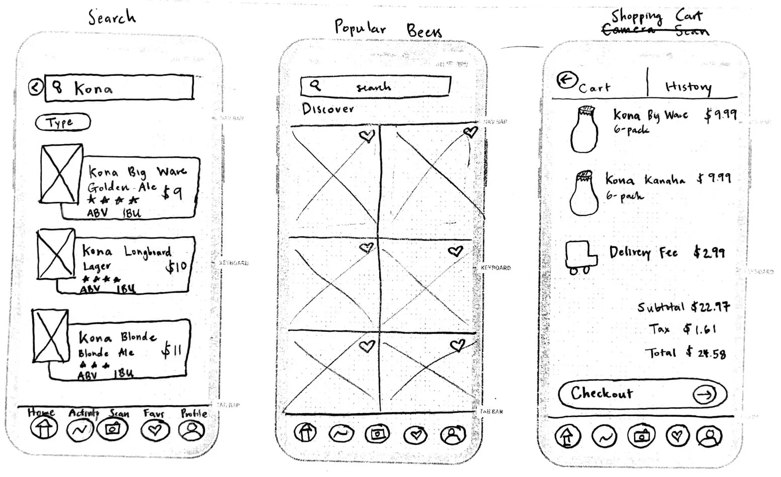 Low Fidelity Sketches 1