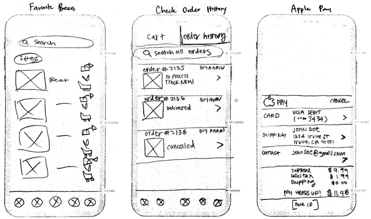 Low Fidelity Sketches 2